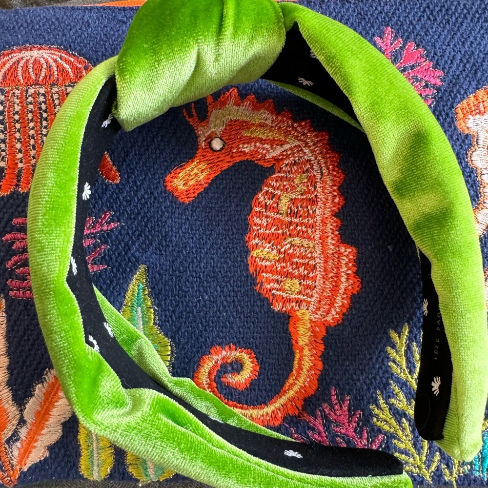 NWOT Lele Sadoughi Neon Green Headband